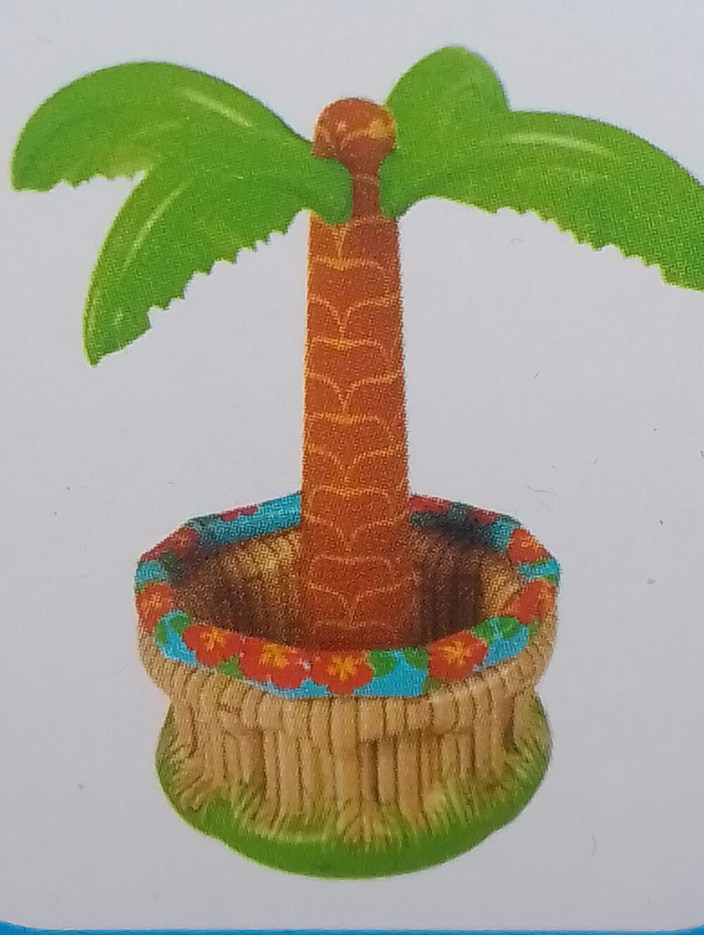 NIB inflatable palm tree in a planter drink and ice holder